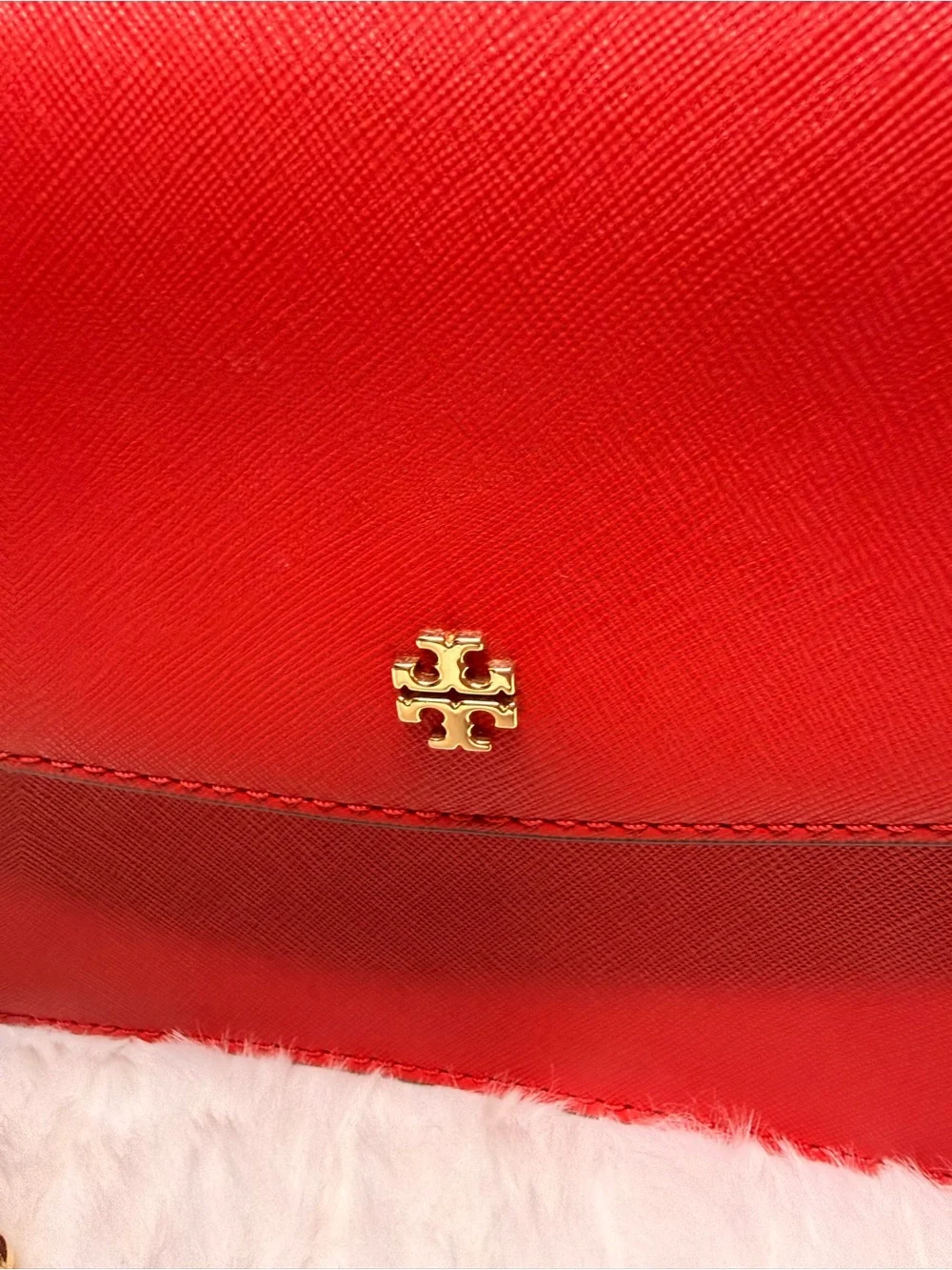 TORY BURCH-Emerson Adjustable Shoulder Bag Red Leather